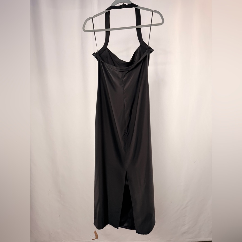NWT Reformation Alli Silk Midi Dress in Black Size 4 - Picture 8 of 10